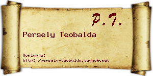 Persely Teobalda névjegykártya